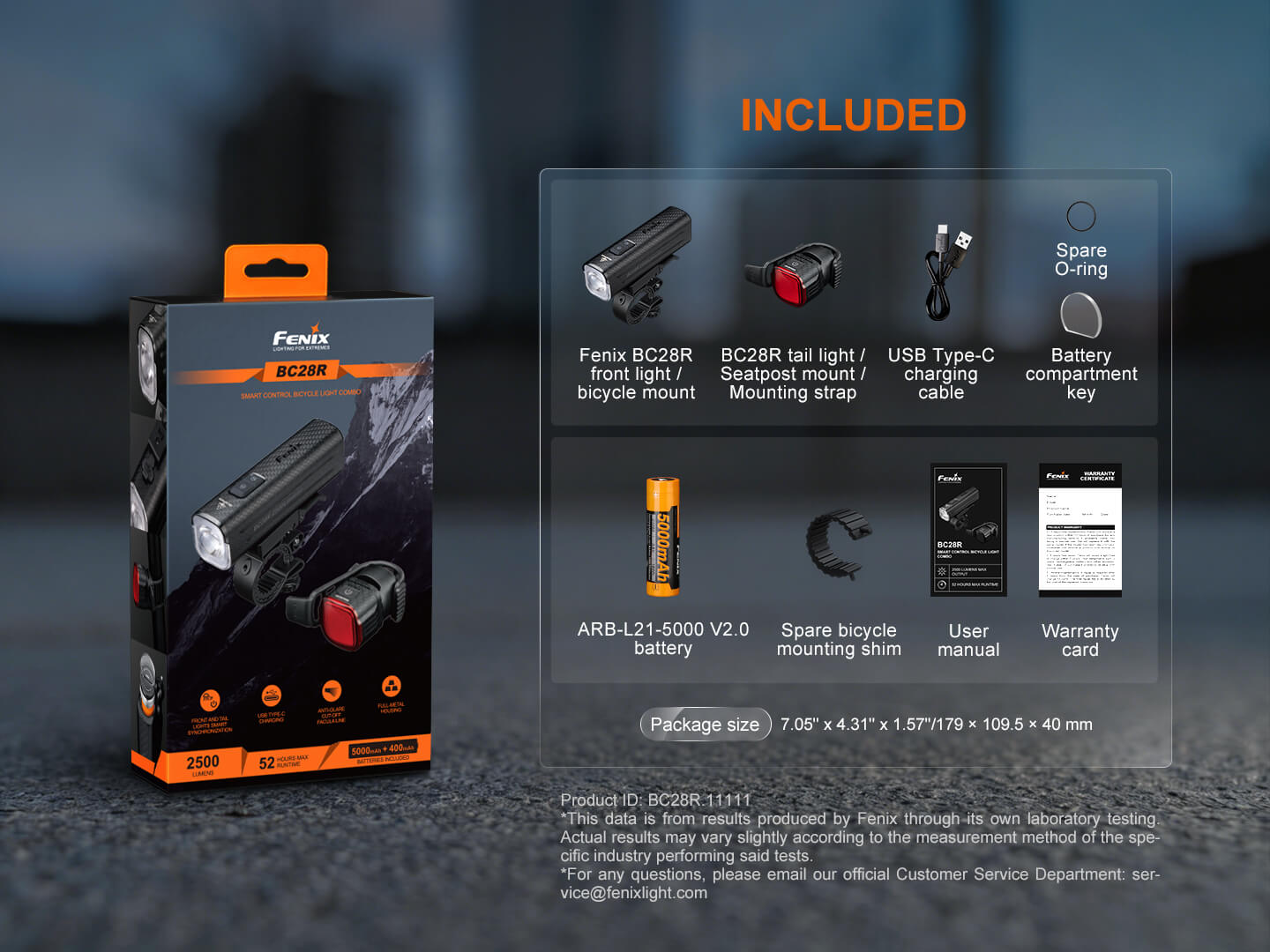 Fenix BC28R Smart Head & Tail Bike Light Combo - OVERLANDERS Outfitter