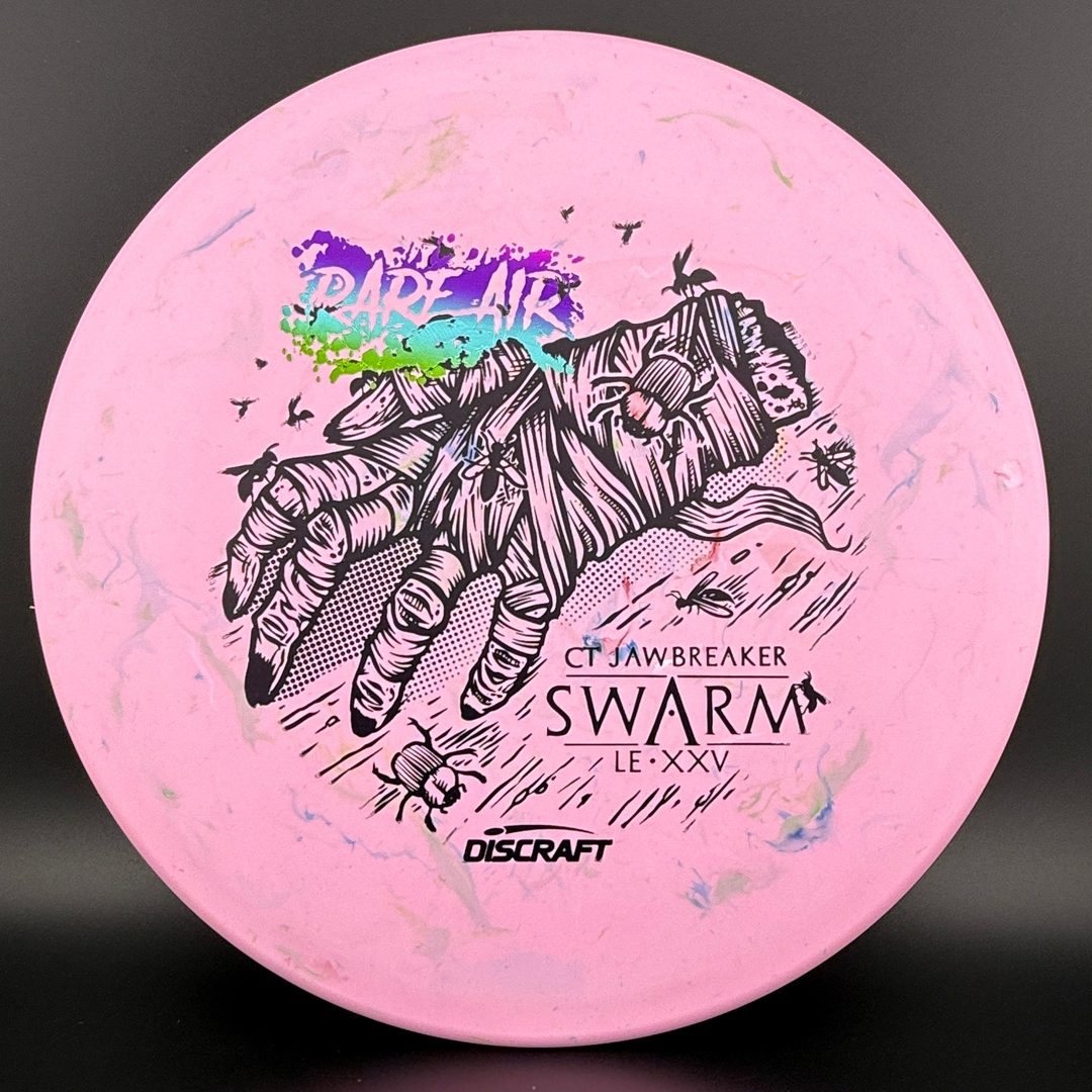 Disc golf disc from Rare Air Discs, CT Jawbreaker Swarm Ledgestone 2025 Rare Air Stamp, featuring vibrant colors and unique design.