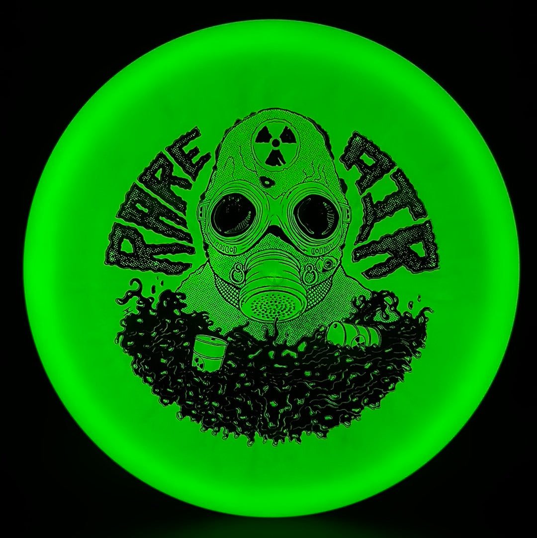 Color Lunar Recon Mortar F2 disc golf disc by Rare Air Discs featuring Radioactive Man stamp in vibrant colors.