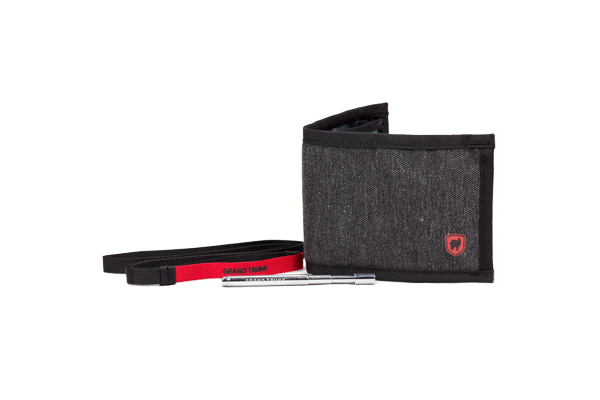 GrandTrunk bi-fold travel wallet with multiple card slots and cash compartment, made of durable material for everyday use.