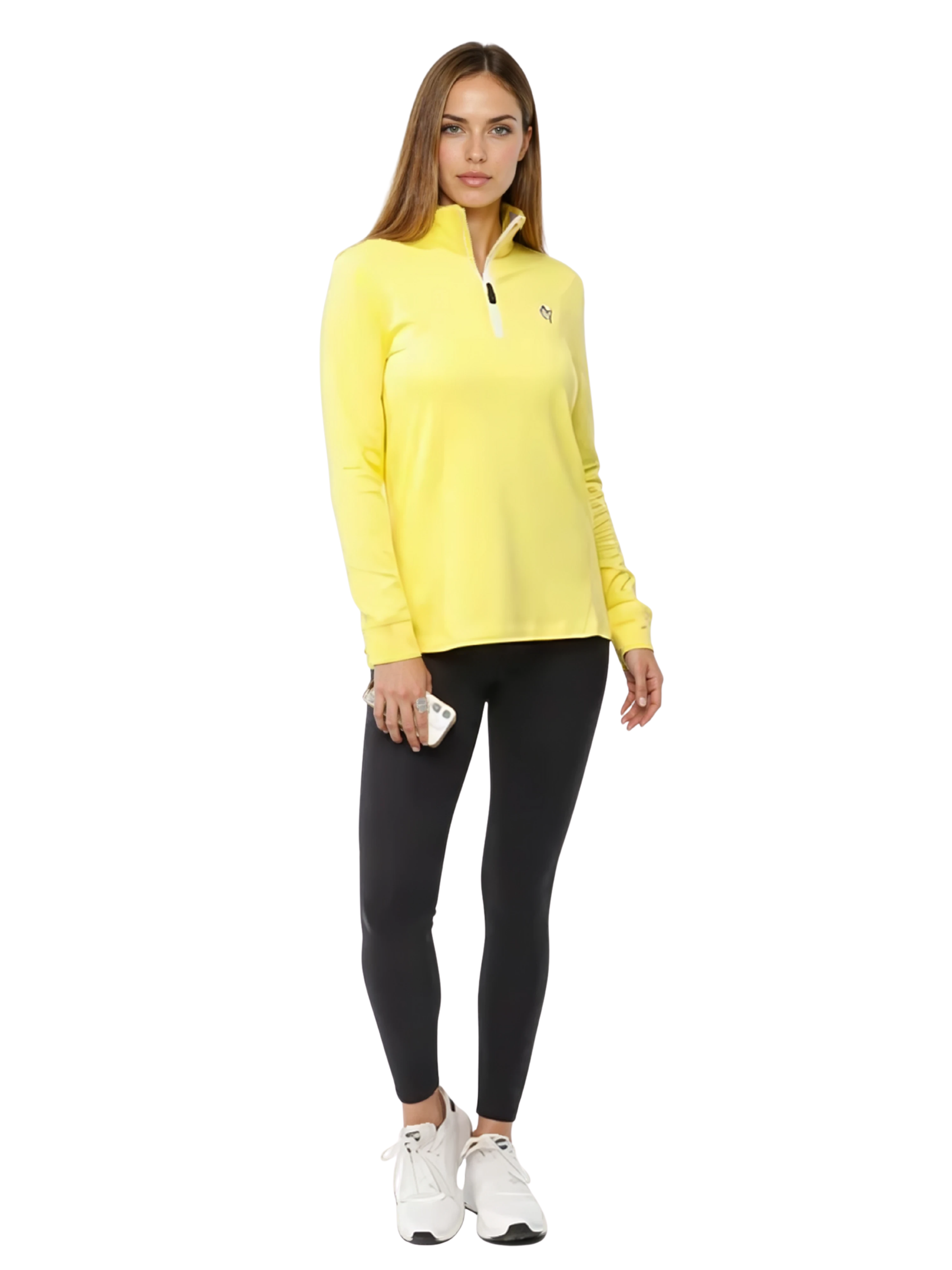 Women's White Water Life Bar Harbor quarter zip pullover, shown in the BHY.png image, featuring a comfortable and stylish design.