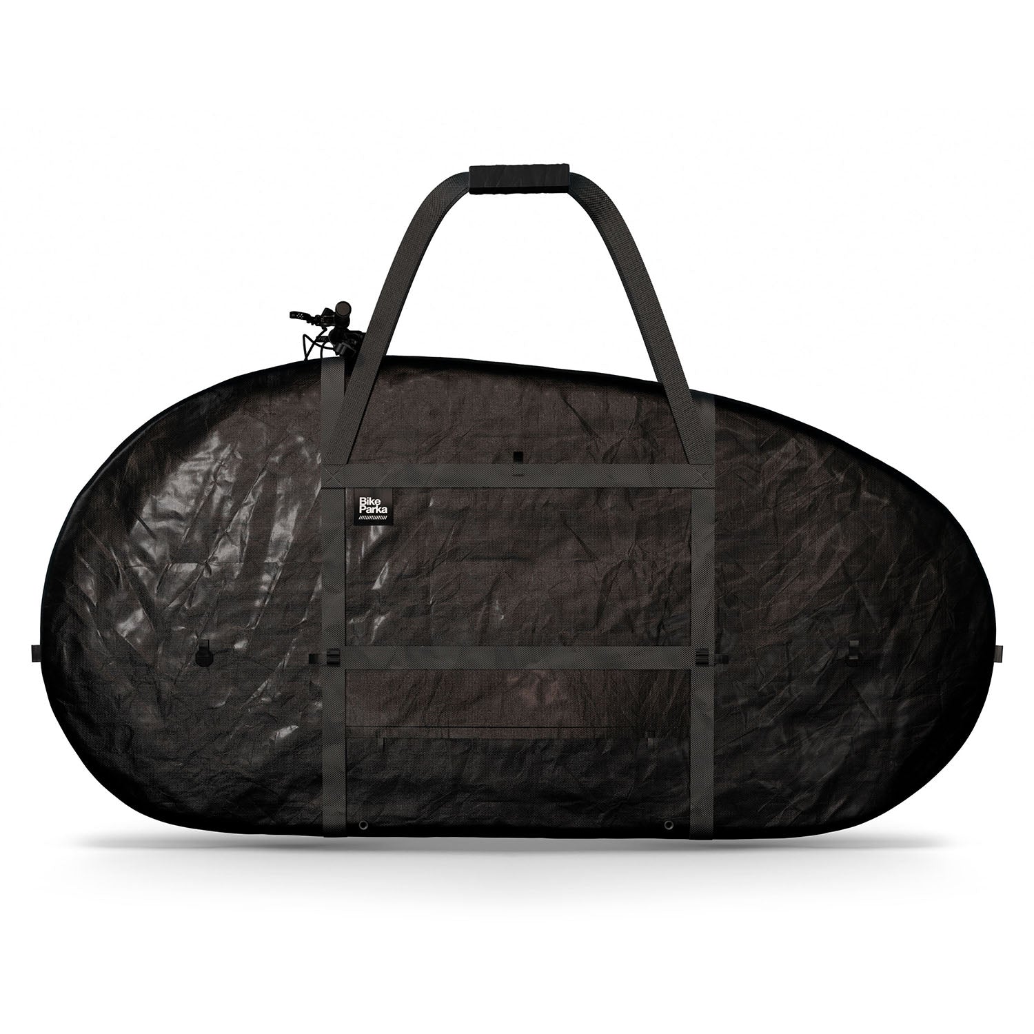 ZEITBIKE BikeParka RoughSac bicycle transport bag with protective padding and handles for easy carrying and secure bike travel.