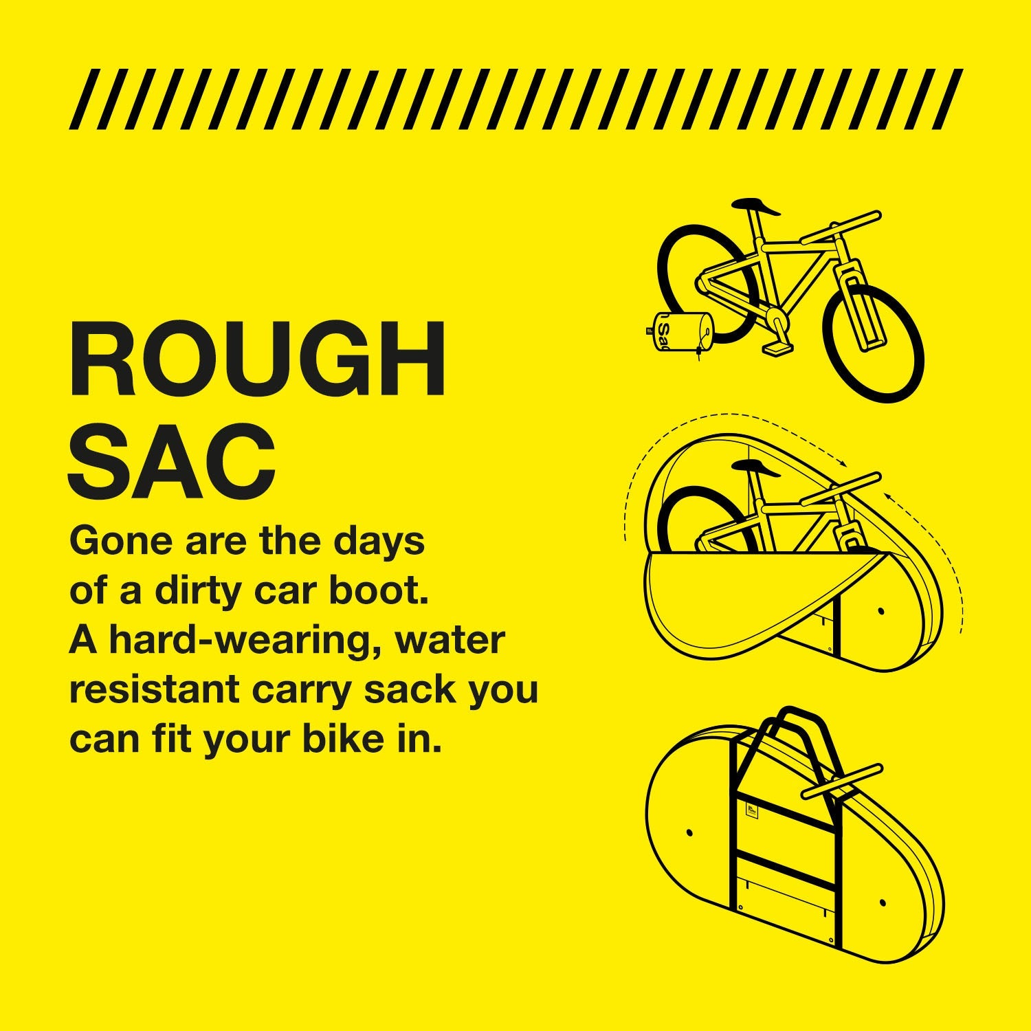 ZEITBIKE BikeParka RoughSac bicycle transport bag showing durable waterproof material and secure carrying straps.