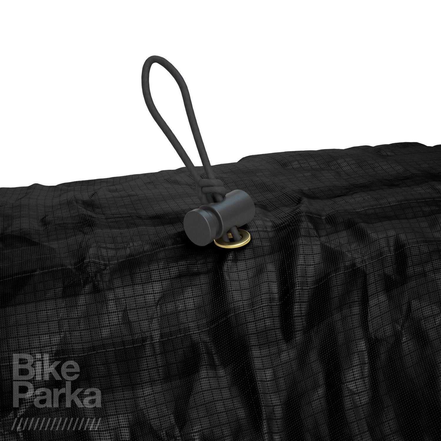 ZEITBIKE BikeParka bicycle cover with adjustable toggle, in ink color, designed to protect bikes from weather.