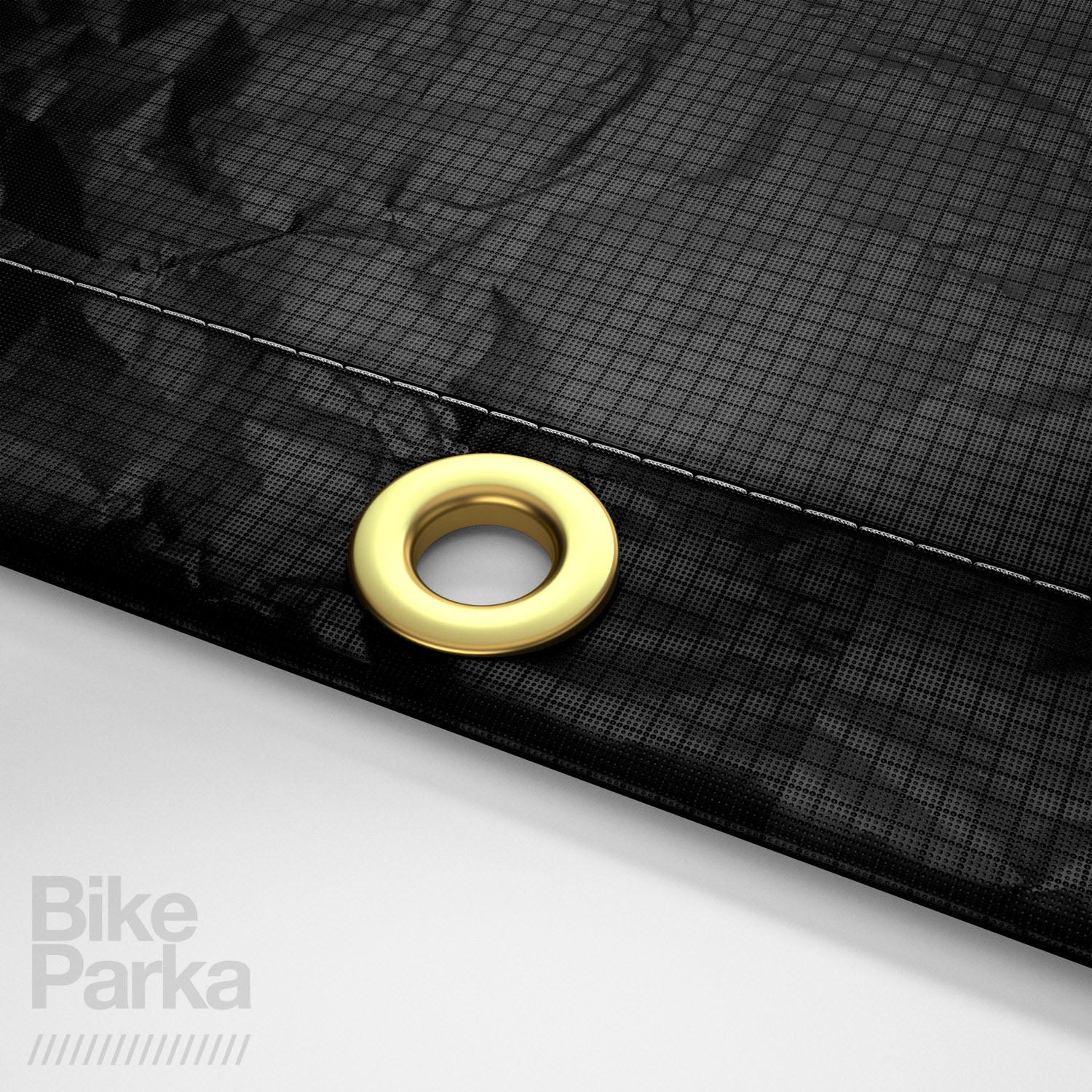ZEITBIKE BikeParka bicycle cover with brass eyelets, in stash ink color, designed to protect bikes from weather and dust.
