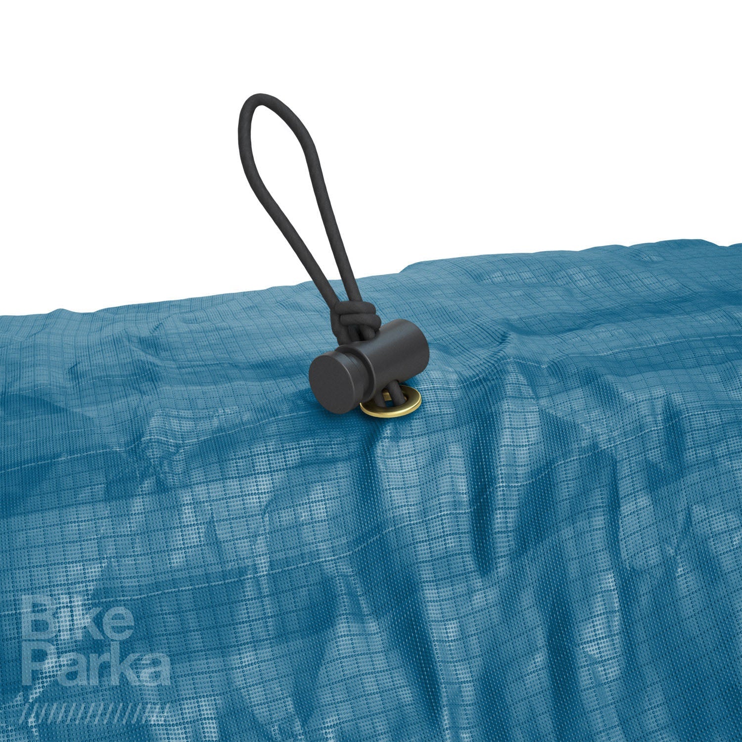 ZEITBIKE BikeParka urban bicycle cover with toggle adjustment, protecting bikes from weather and dirt in city environments.