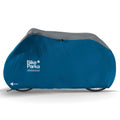 ZEITBIKE BikeParka XL bicycle cover for mountain bikes, shown folded with waterproof material and elastic edges for secure fit.