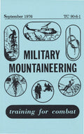 Military Mountaineering Manual by Americana Pipedream Apparel, featuring a detailed cover and rugged outdoor imagery.