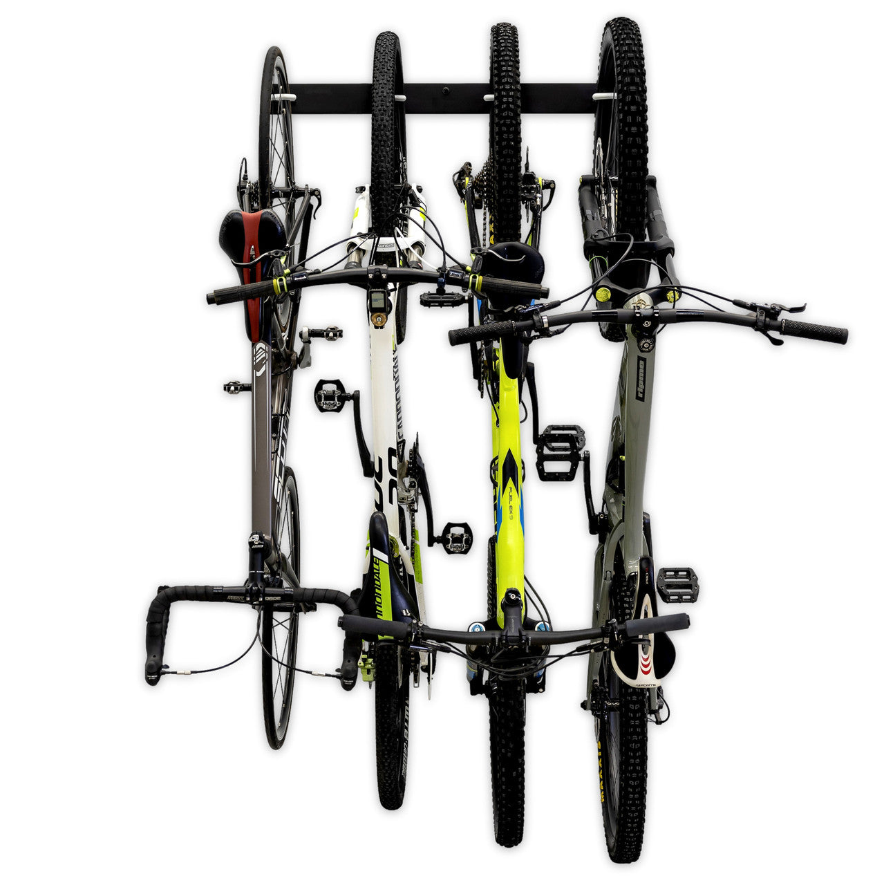 Blackstone Wall Mounted Bike Storage Rack | 4 Bikes | Black - OVERLANDERS Outfitter