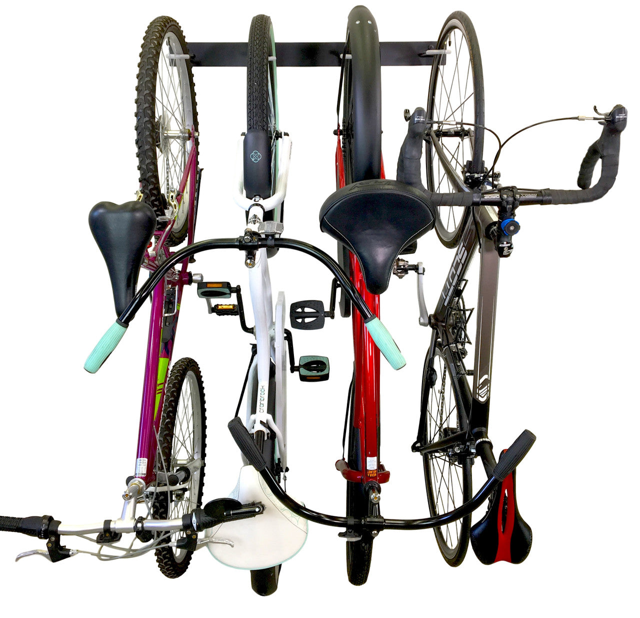 Blackstone Wall Mounted Bike Storage Rack | 8 Bikes | Black - OVERLANDERS Outfitter