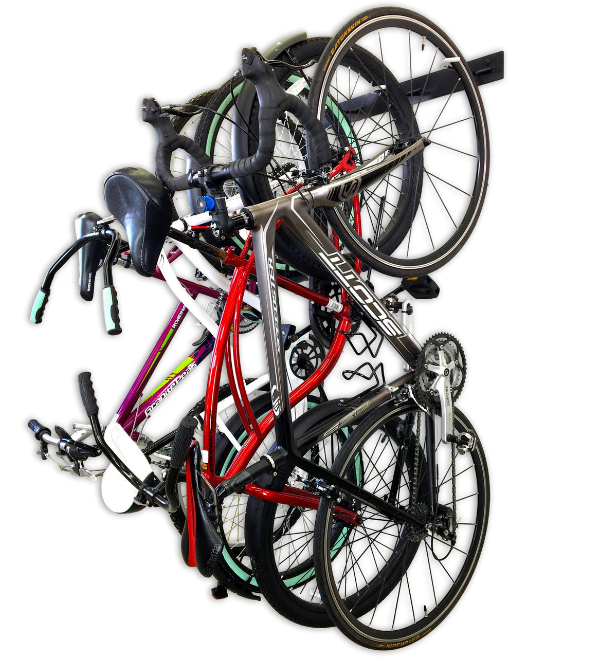 Blackstone Wall Mounted Bike Storage Rack | 8 Bikes | Black - OVERLANDERS Outfitter