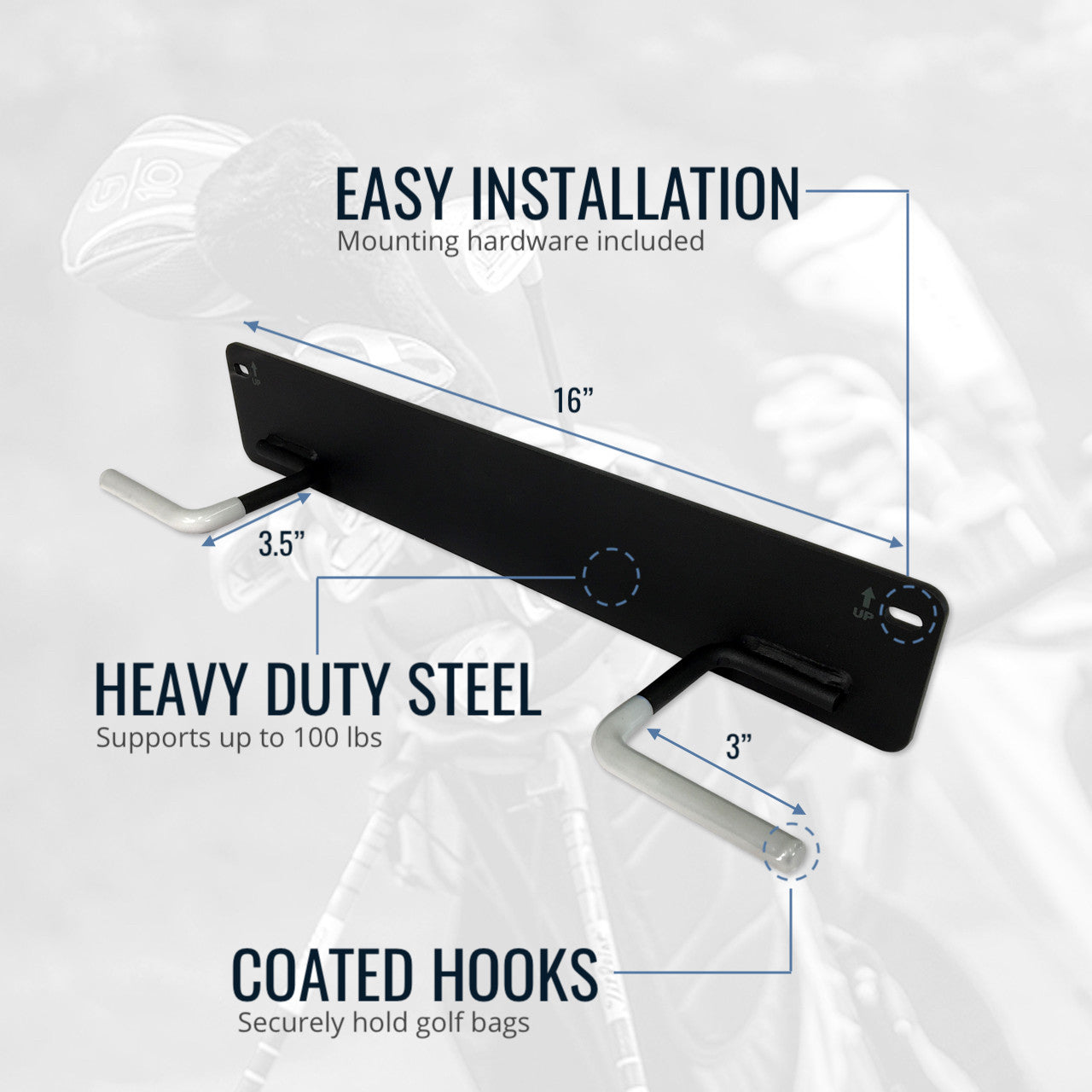 Torrey Pines Golf Bag Storage Rack | Holds 2 Golf Bags - OVERLANDERS Outfitter