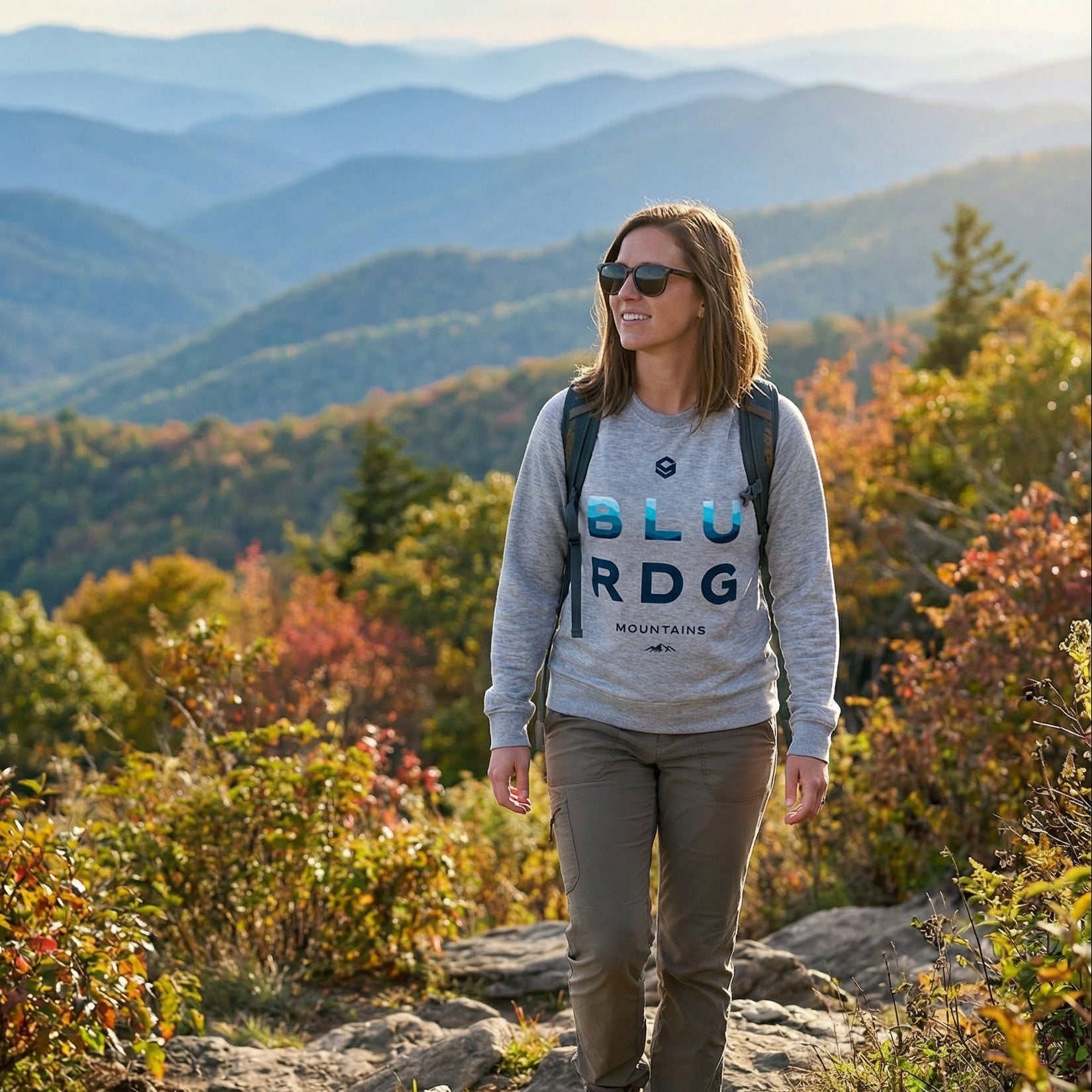 Blue Ridge Mountains Logo Fleece | Womens - OVERLANDERS Outfitter