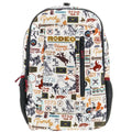 Cream and black HOOey Rockstar Rodeo Pattern backpack with western-inspired design, featuring adjustable straps and spacious interior.