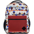 HOOey Recess Diamond Aztec backpack in cream and burgundy with geometric patterns, stylish accessories for casual wear.