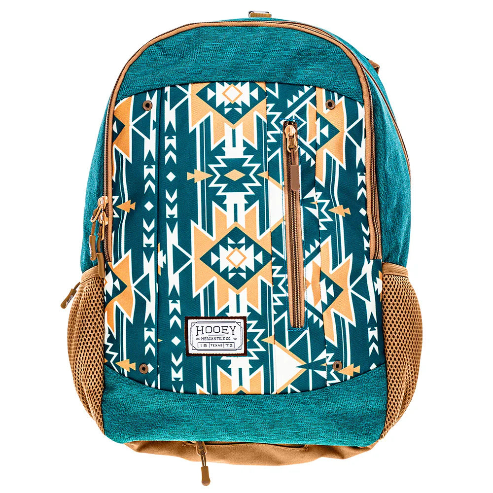 HOOey "Rockstar" Aztec Pattern (Teal/White/Tan) - Backpack - OVERLANDERS Outfitter