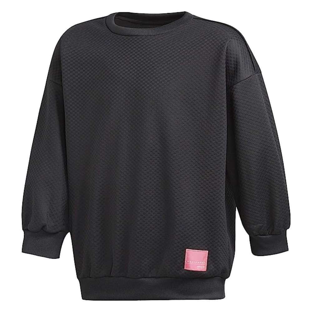 adidas Girls Originals EQT Crew Sweatshirt - Black Pink - OVERLANDERS Outfitter