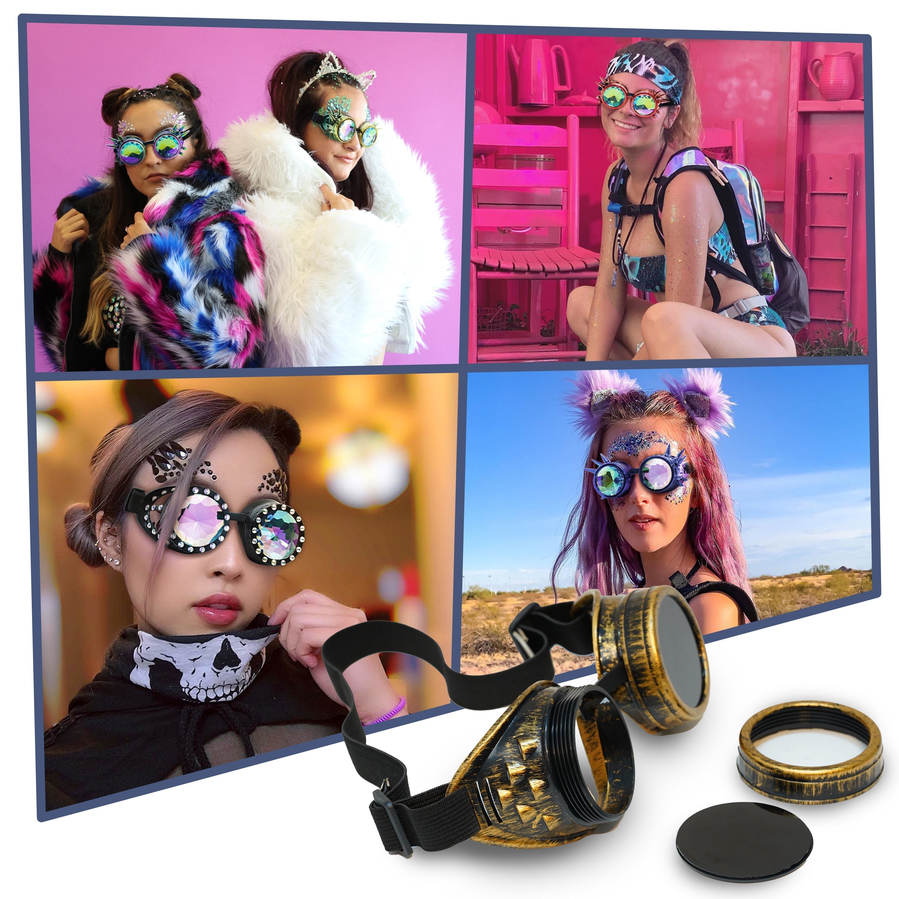 Steampunk Goggles and Kaleidoscope Glasses - OVERLANDERS Outfitter