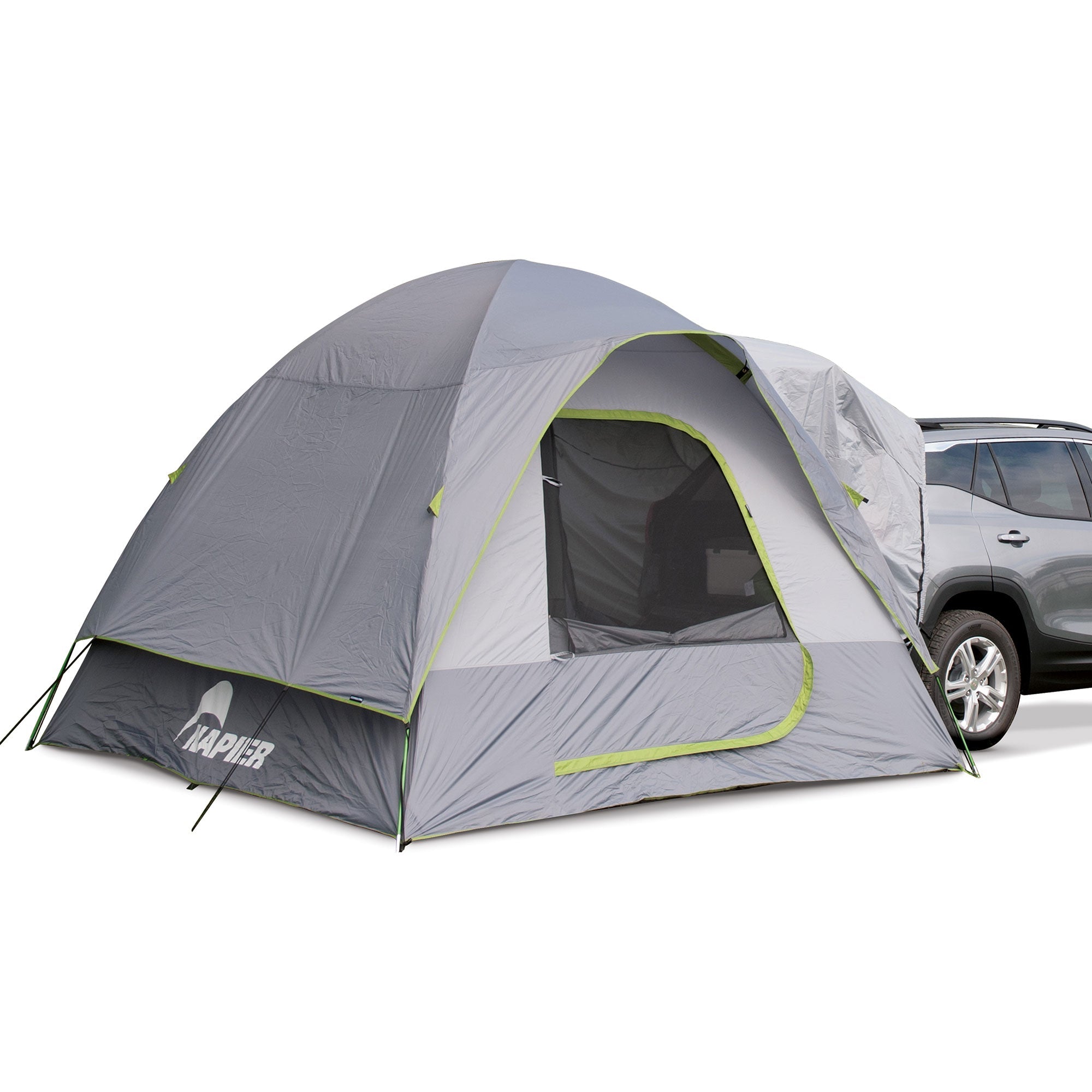 Backroadz SUV Tent by Backcountry Sportsman set up on a vehicle, showcasing spacious interior and durable weather-resistant fabric.