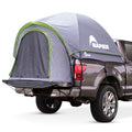 Backcountry Sportsman truck tent set up on a pickup truck, showing the spacious interior and durable fabric for outdoor camping.