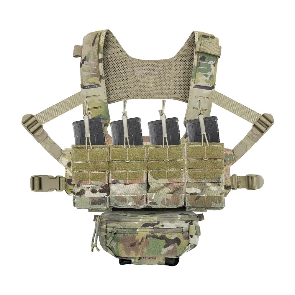 HCC Tactical Reaper Rig Quad Mag Bundle featuring tactical gear with four magazine pouches and durable construction.