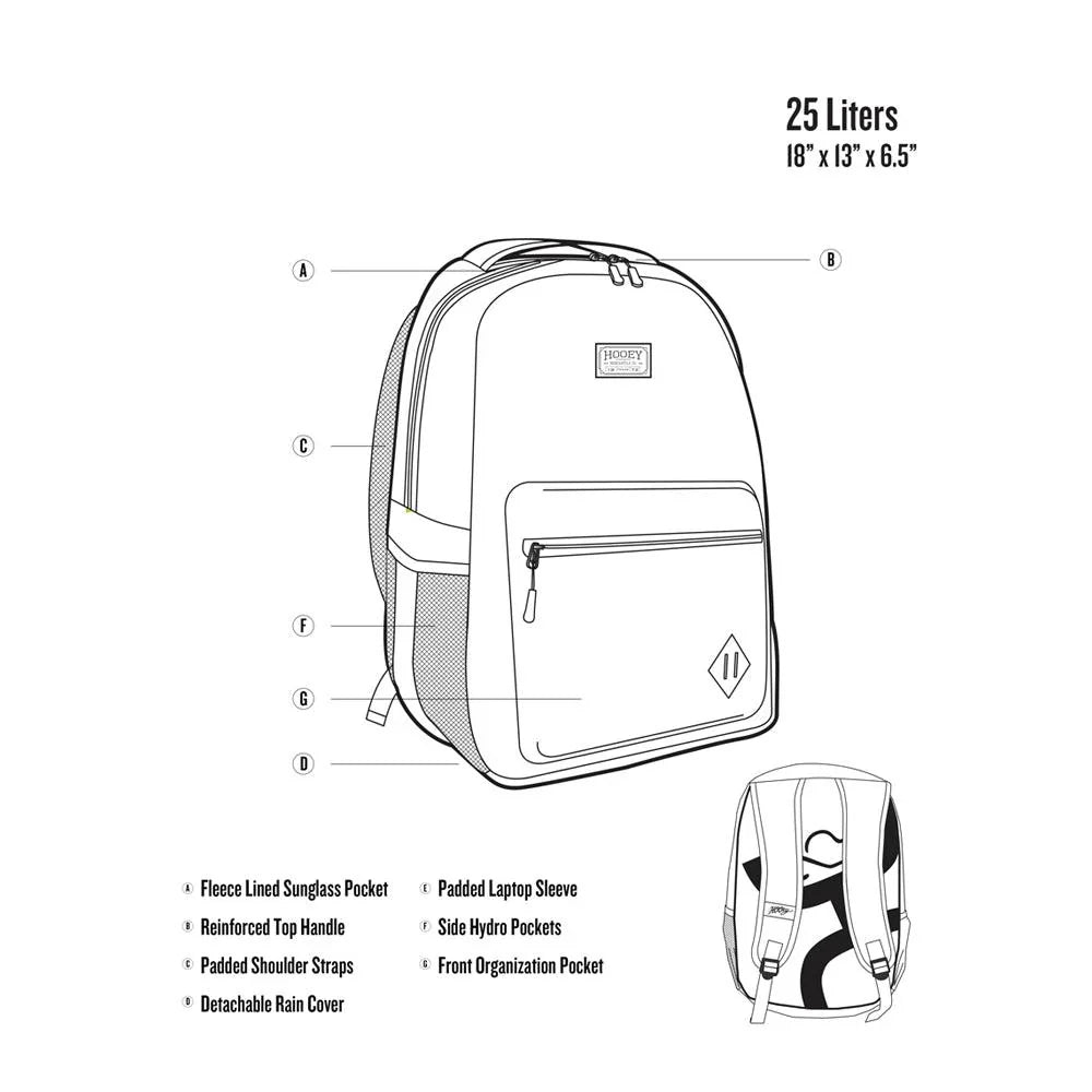 Cream and burgundy HOOey Recess Diamond Aztec backpack with adjustable straps and multiple compartments, stylish accessories for everyday use.