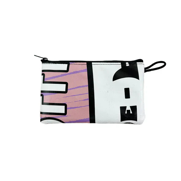 ZEITBIKE Alchemy Goods zipper pouch with liner, upcycled bag featuring a sleek design and durable zipper closure.