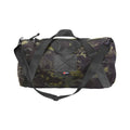 Recycled Firefighter Barrel Duffle Bag 500D backpack in camo black with sturdy straps and durable fabric for outdoor use