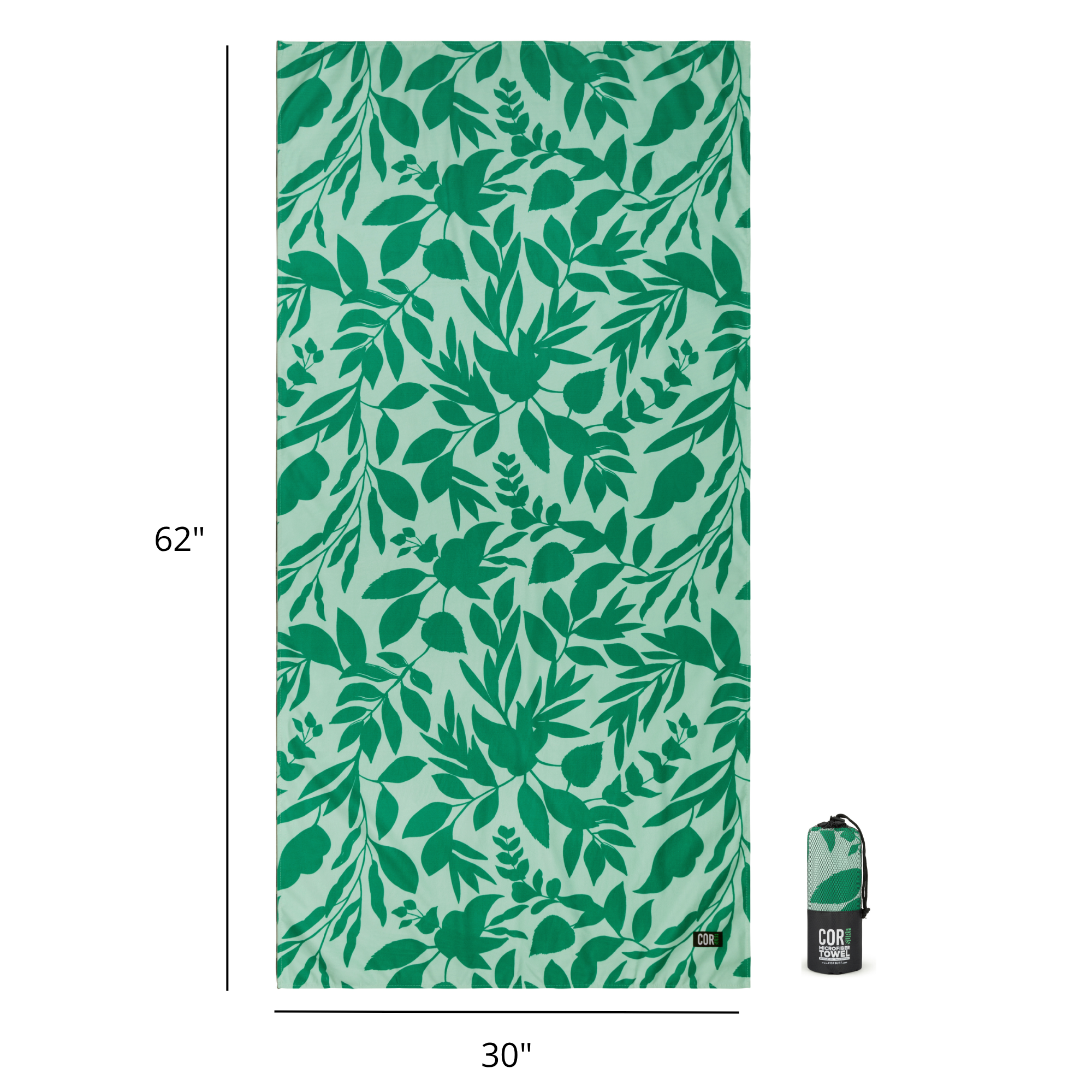 COR Surf beach travel bundle gift box with eco-friendly quick-dry REPRET Kailua towel, perfect for camping and outdoor adventures.