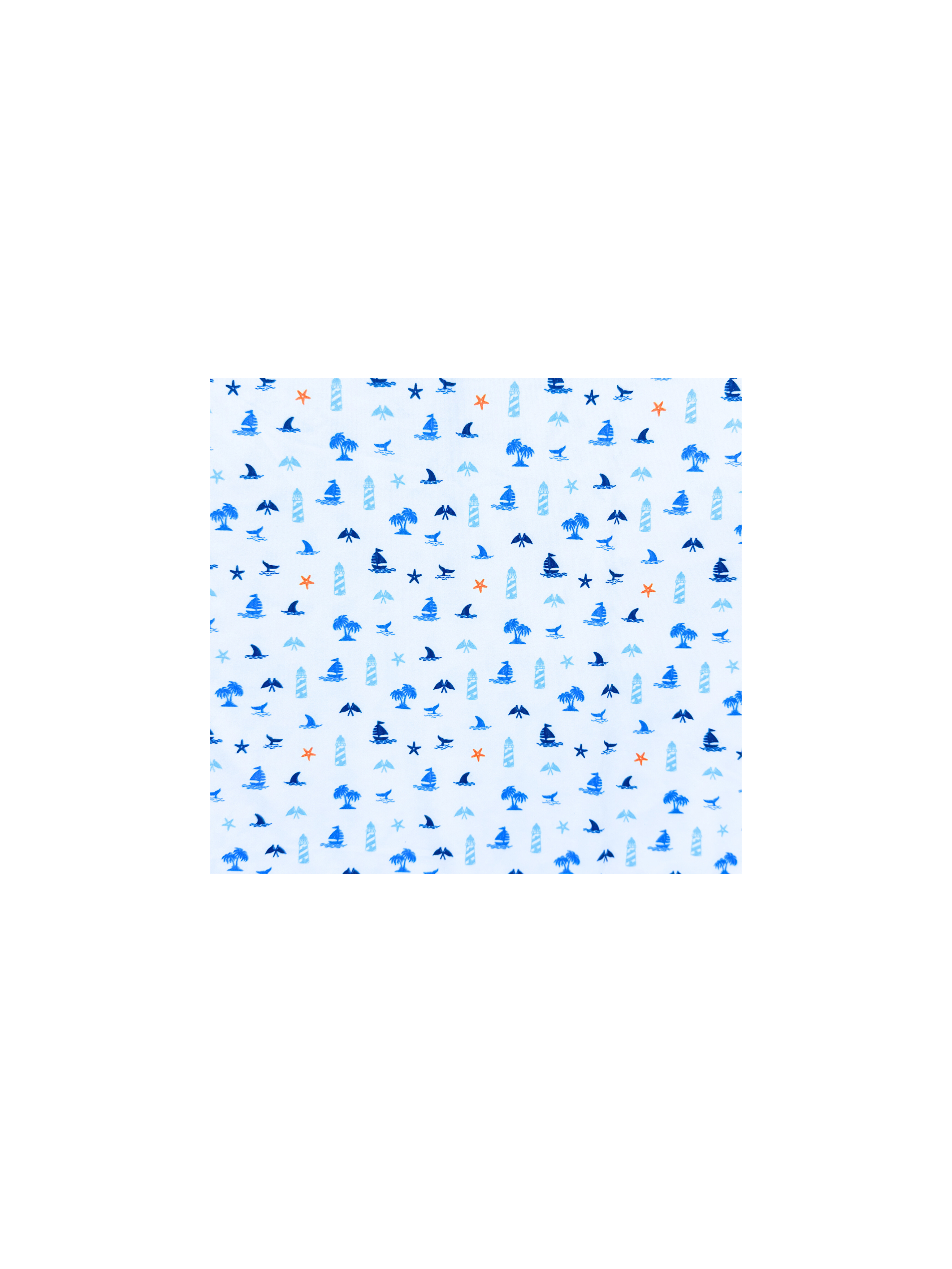 White Water Life Beachside Polo featuring a vibrant beachside pattern in a relaxed fit, perfect for casual summer wear.