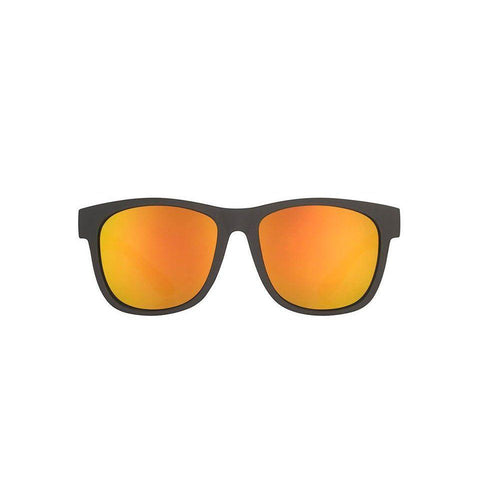 Rare Air Discs Beelzebub's Bourbon Burpees BFG sunglasses with sleek black frame and dark tinted lenses, straight-on view.