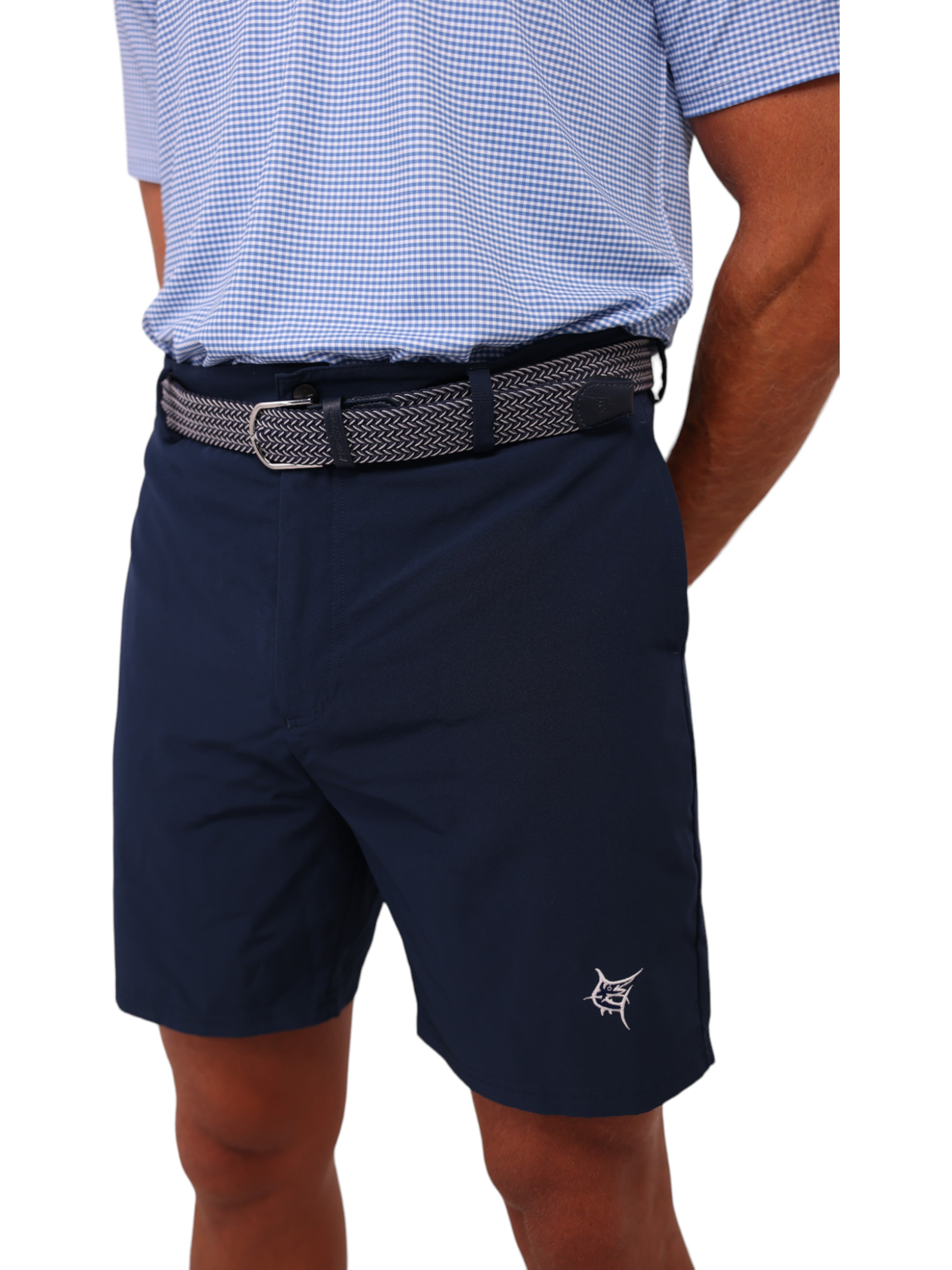 White Water Life waterline braided belt featuring a textured design and adjustable buckle in a close-up view.