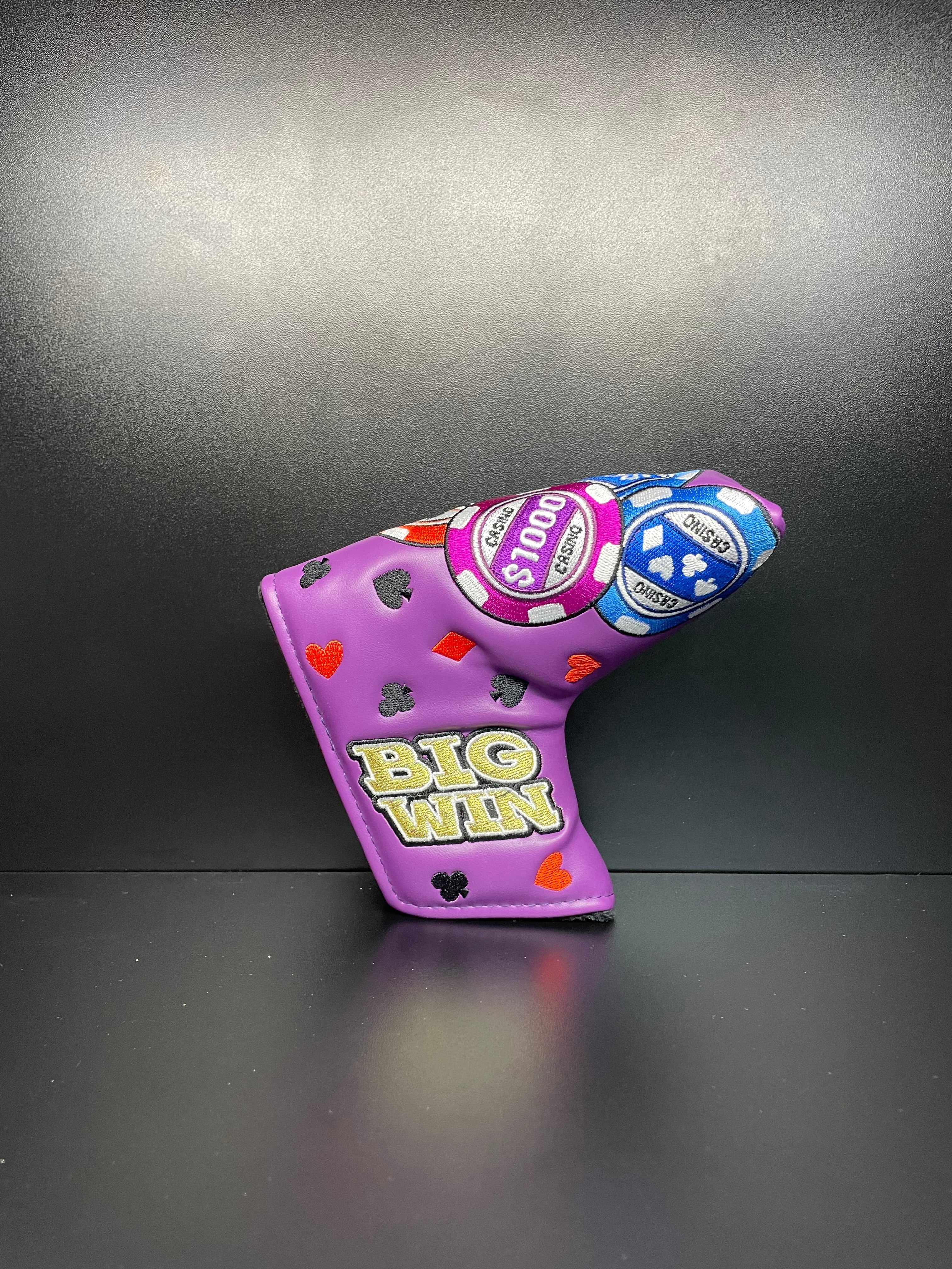 ParWestGolf Big Win Casino themed golf club headcover with colorful design and plush material.
