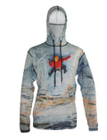 Lightweight mountain graphic hoodie from Sunpro by Cognito Brands, Inc., featuring a large mountain design on the front.