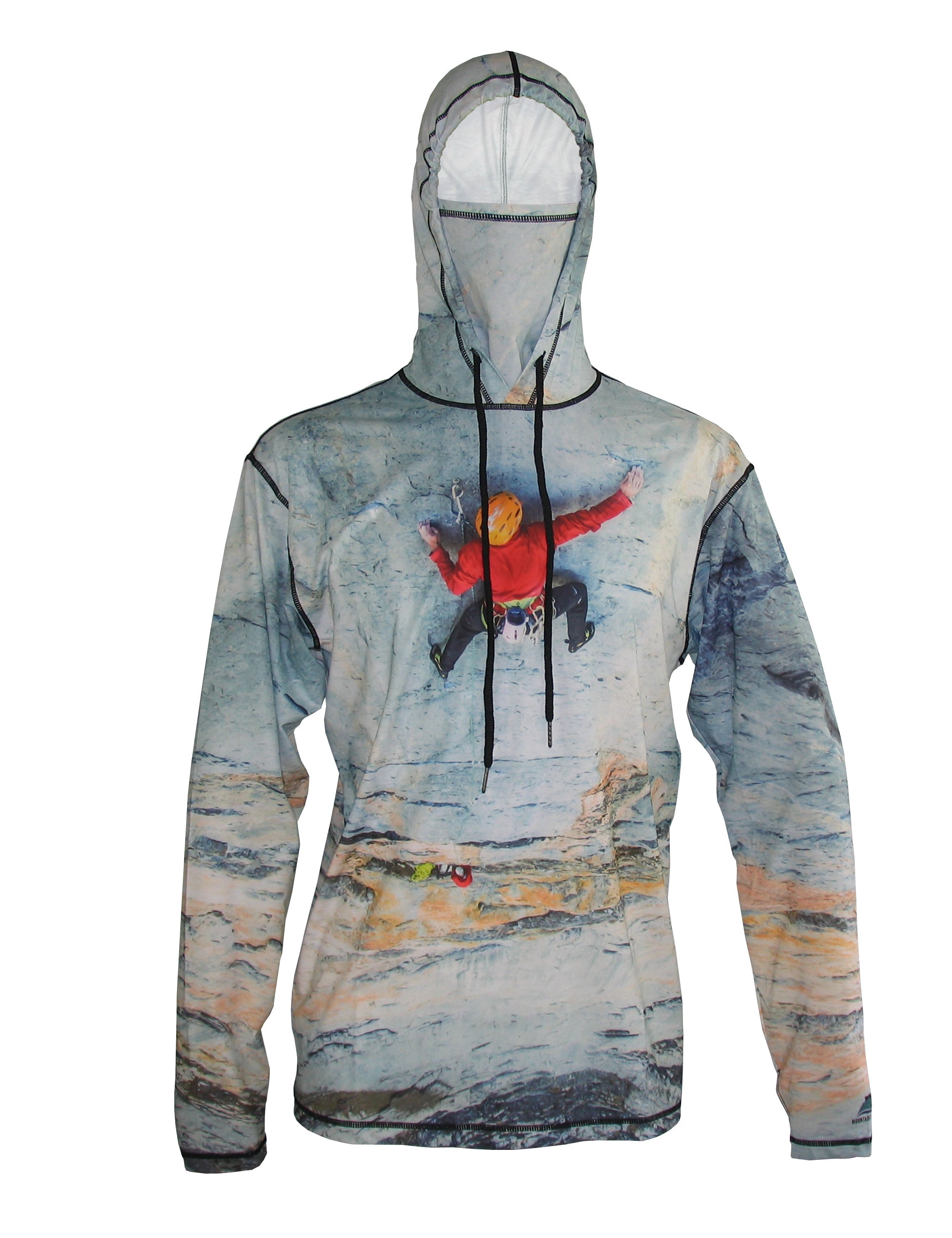 Lightweight mountain graphic hoodie from Sunpro by Cognito Brands, Inc., featuring a large mountain design on the front.