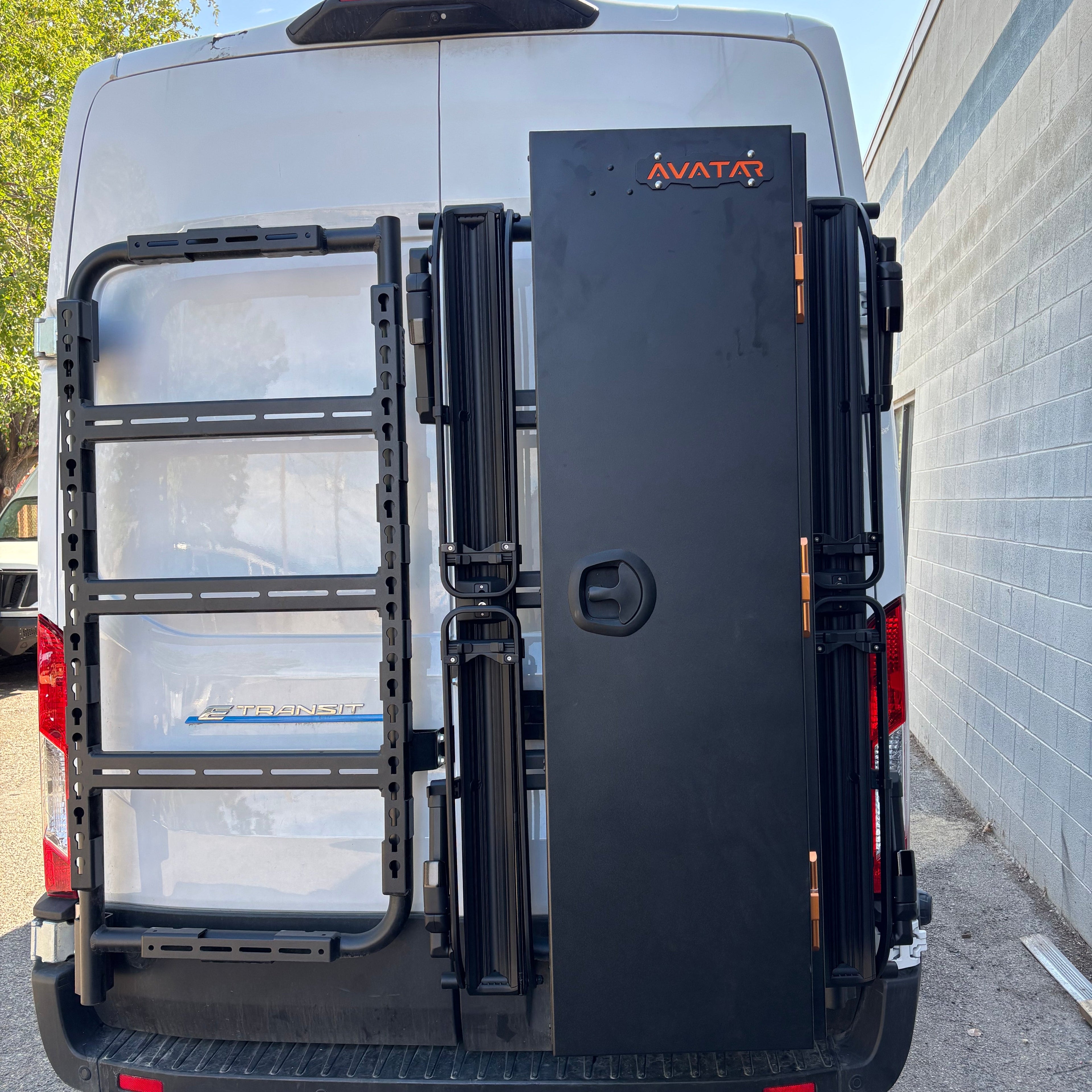 Avatar Offroad Centi Van Storage Box mounted on a van, durable bike storage solution for outdoor adventures.