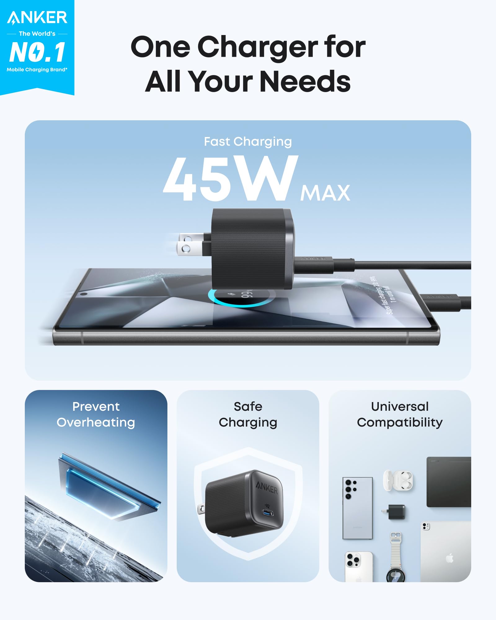 Anker Nano Charger (45W) with USB-C to USB-C Cable - We The Collective