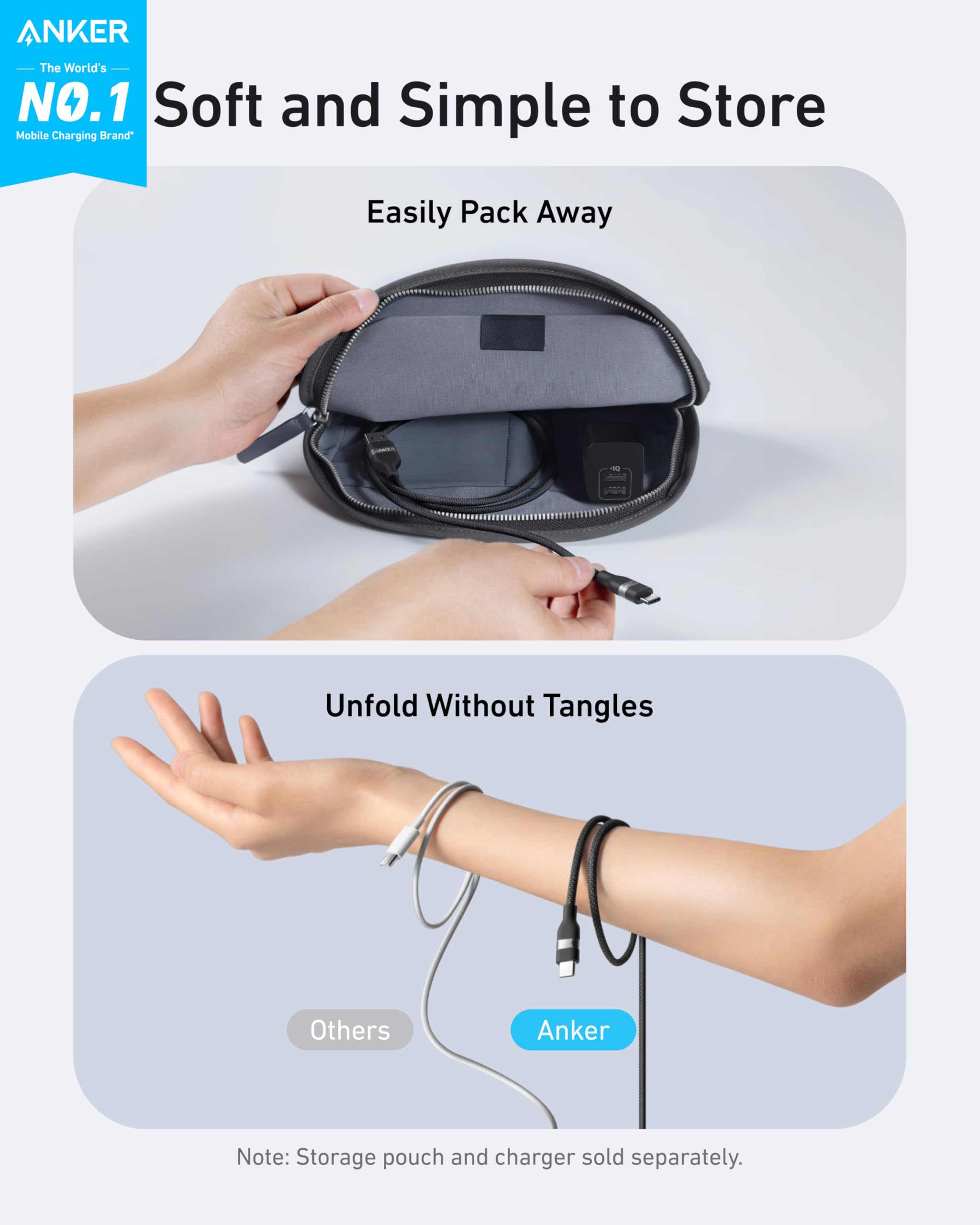 Anker USB-A to USB-C Cable (3 ft/6 ft, Upcycled-Braided) - We The Collective
