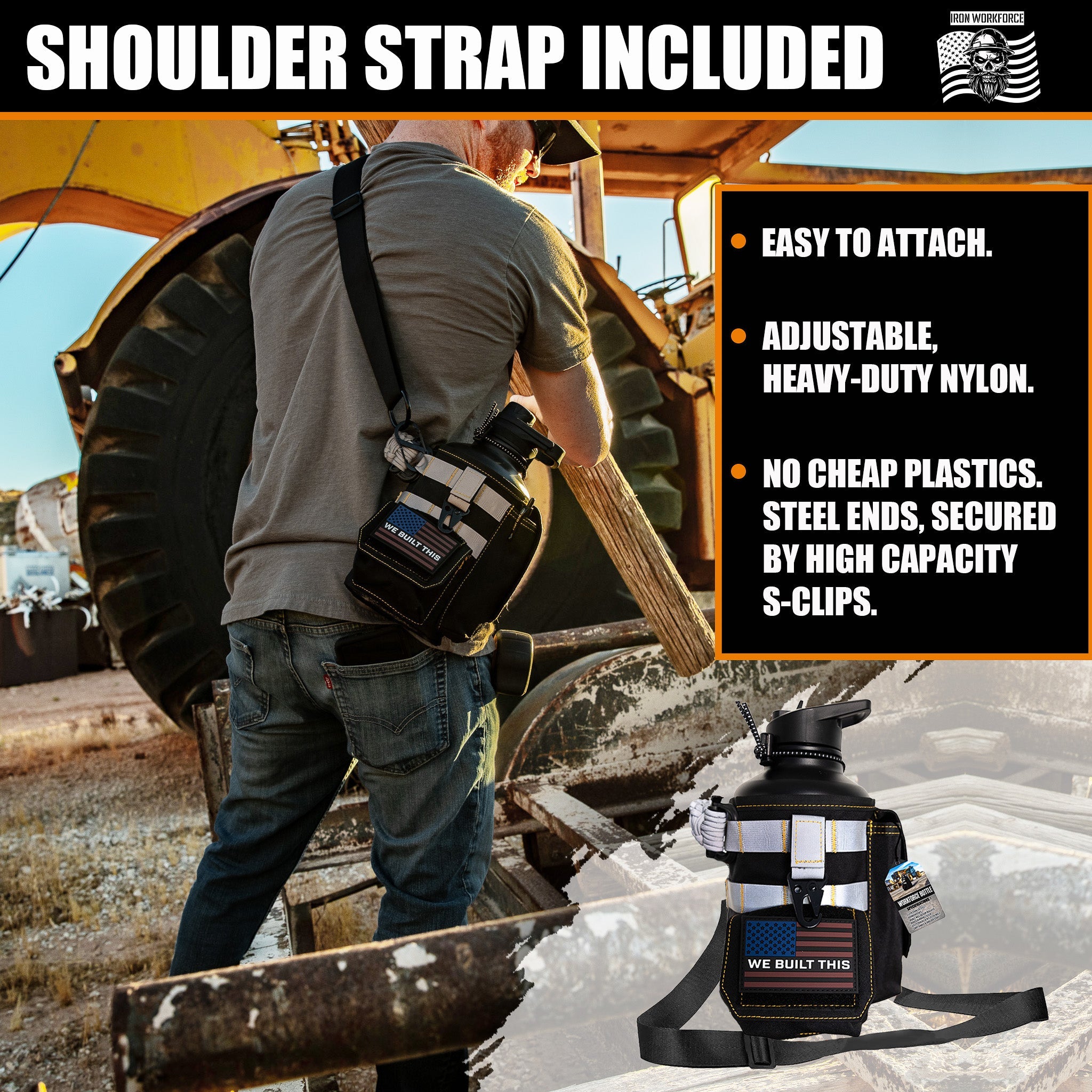 64oz Iron Workforce Bottles - We The Collective