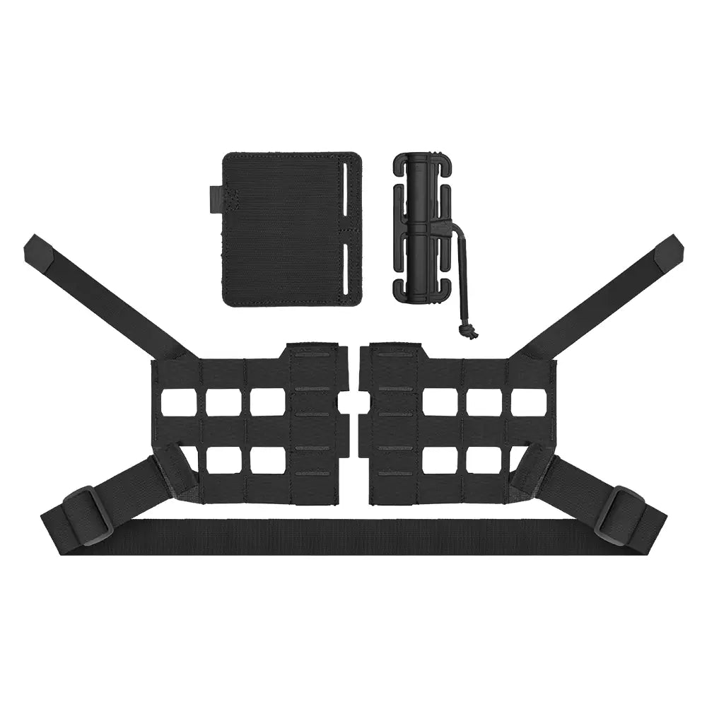 Black Agilite Warfighter Wings tactical gear by HCC Tactical, featuring durable black fabric and detailed wing design.