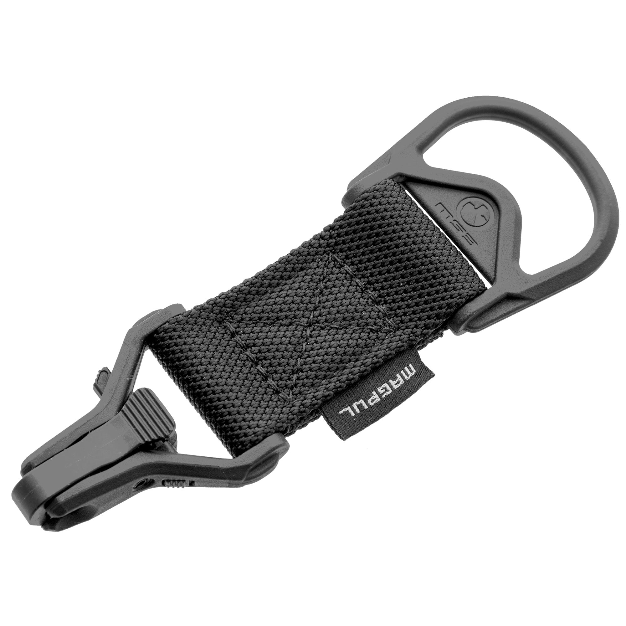 Black HCC Tactical MS1 MS3 Adapter for slings, showcasing a durable design and versatile attachment features.