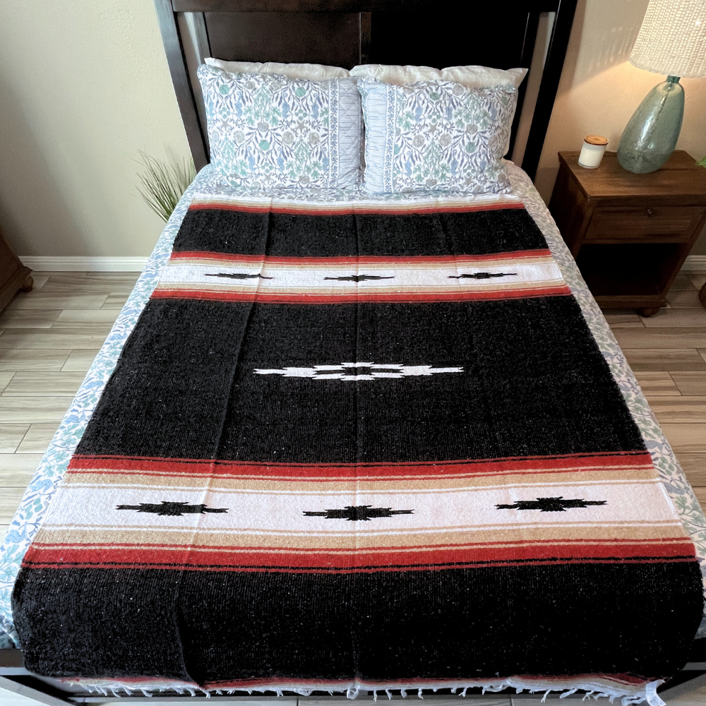 Black Baja Multi Diamond Yoga Blanket - OVERLANDERS Outfitter