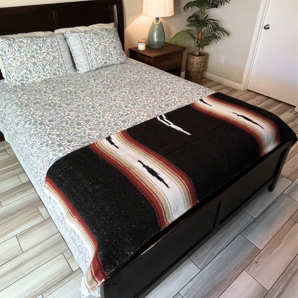 Black Baja Multi Diamond Yoga Blanket - OVERLANDERS Outfitter