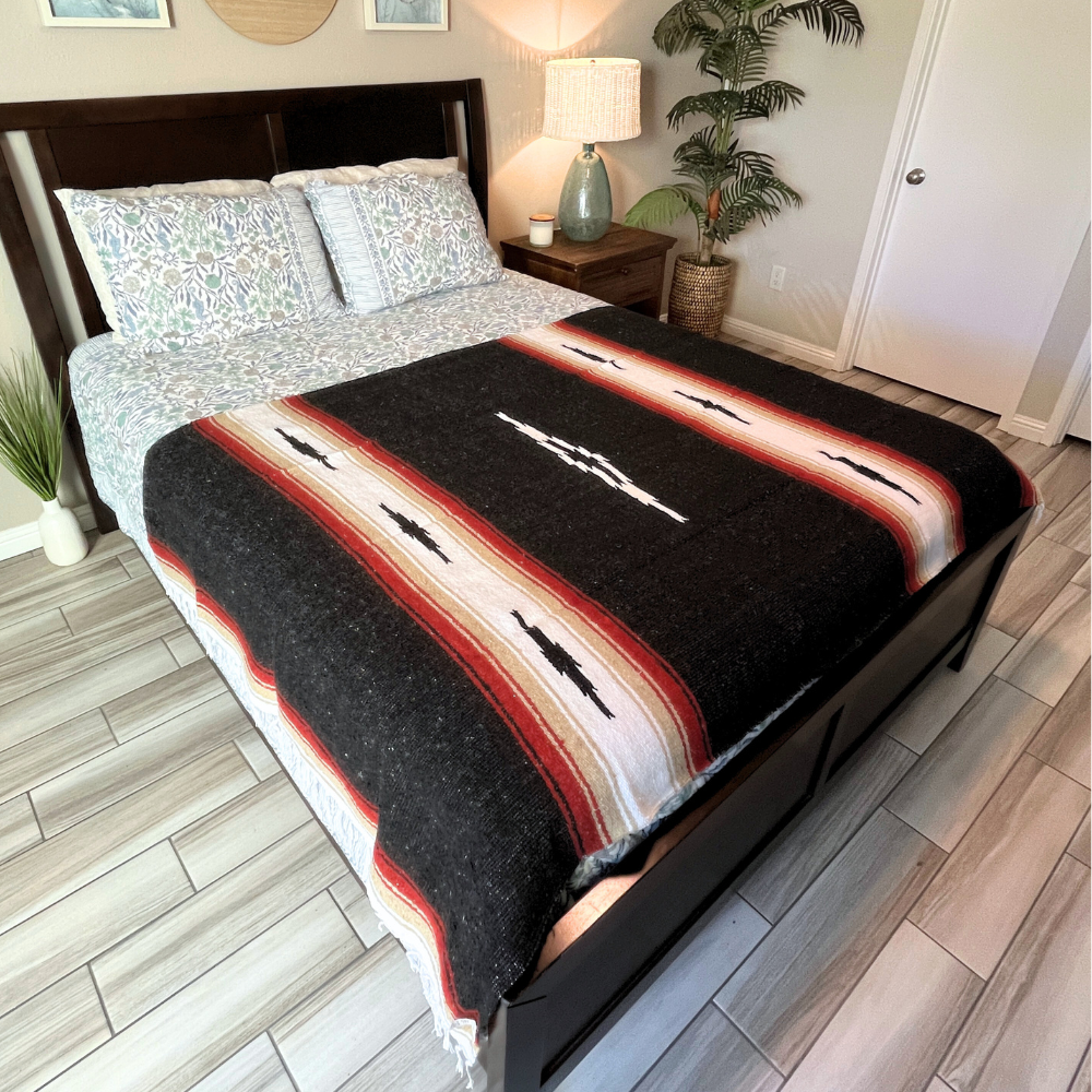 Black Baja Multi Diamond Yoga Blanket - OVERLANDERS Outfitter