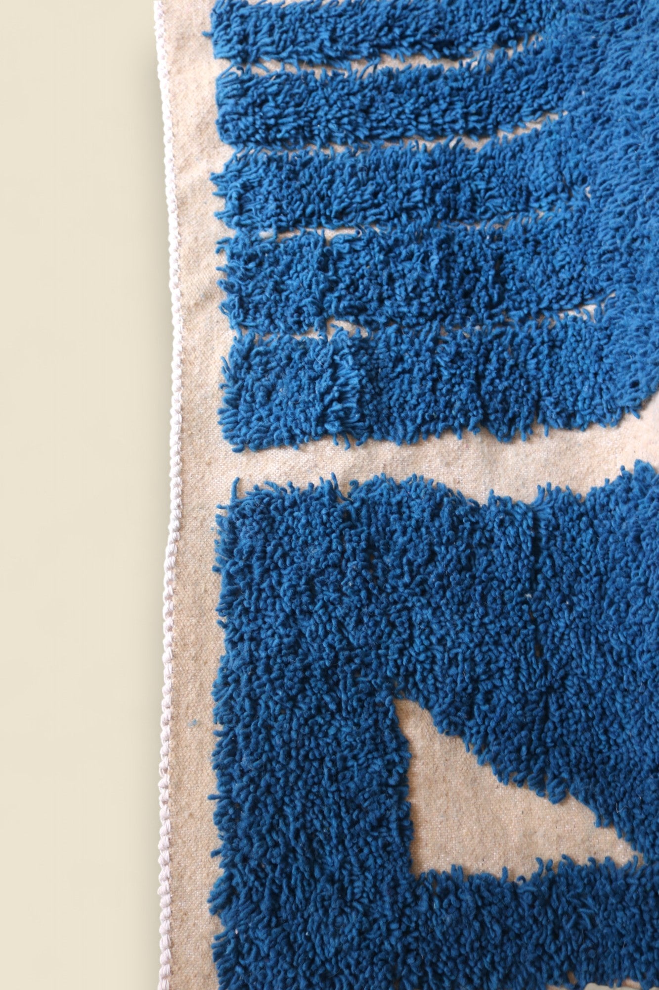 Ziriya Moroccan Rug – Bold Blue Abstract Wool Design - We The Collective