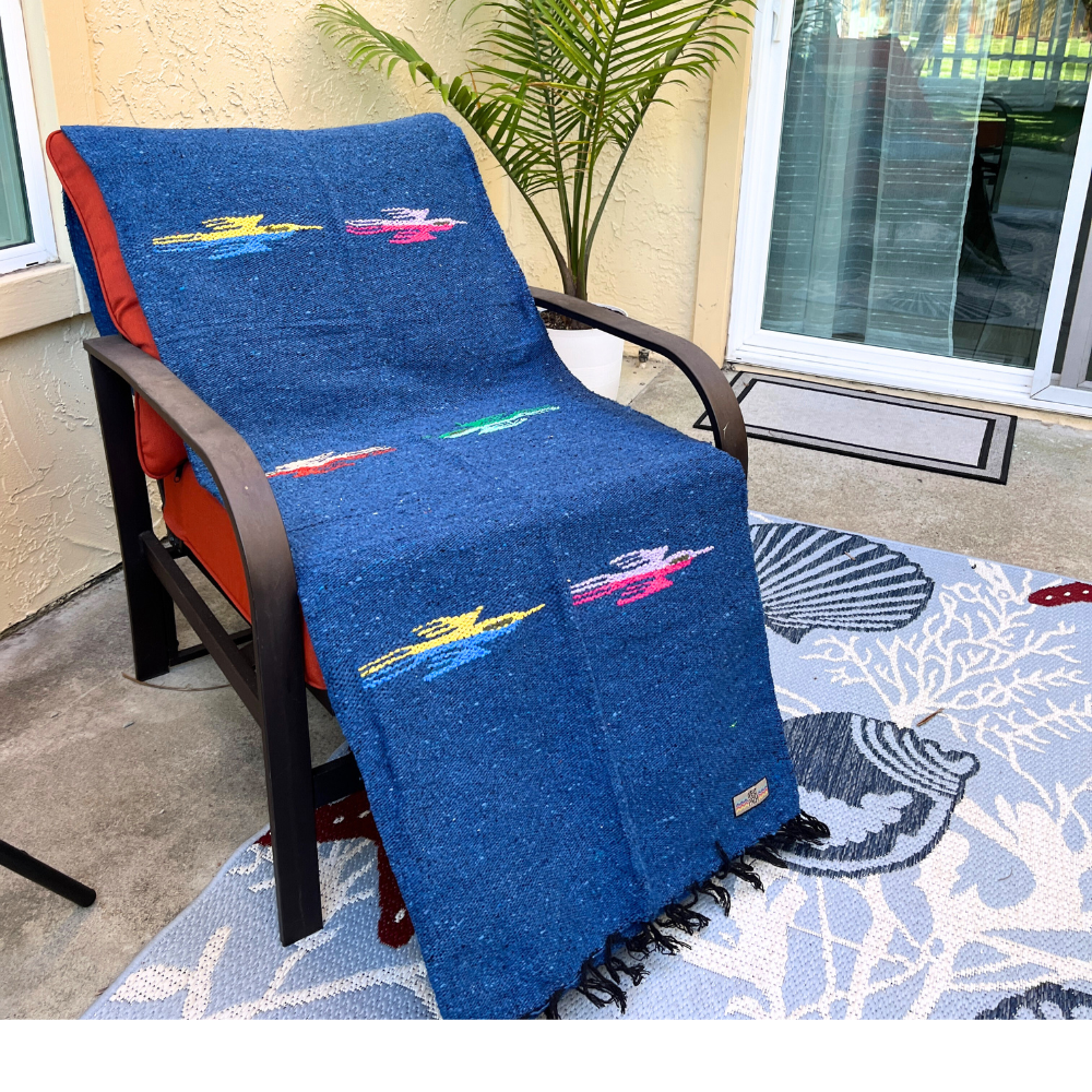 Slate Blue Baja Thunderbird Blanket - OVERLANDERS Outfitter
