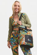 FisheWear Boho Bass Roll Tote Dry Bag in vibrant boho style, waterproof dry bag with roll-top closure for outdoor adventures.