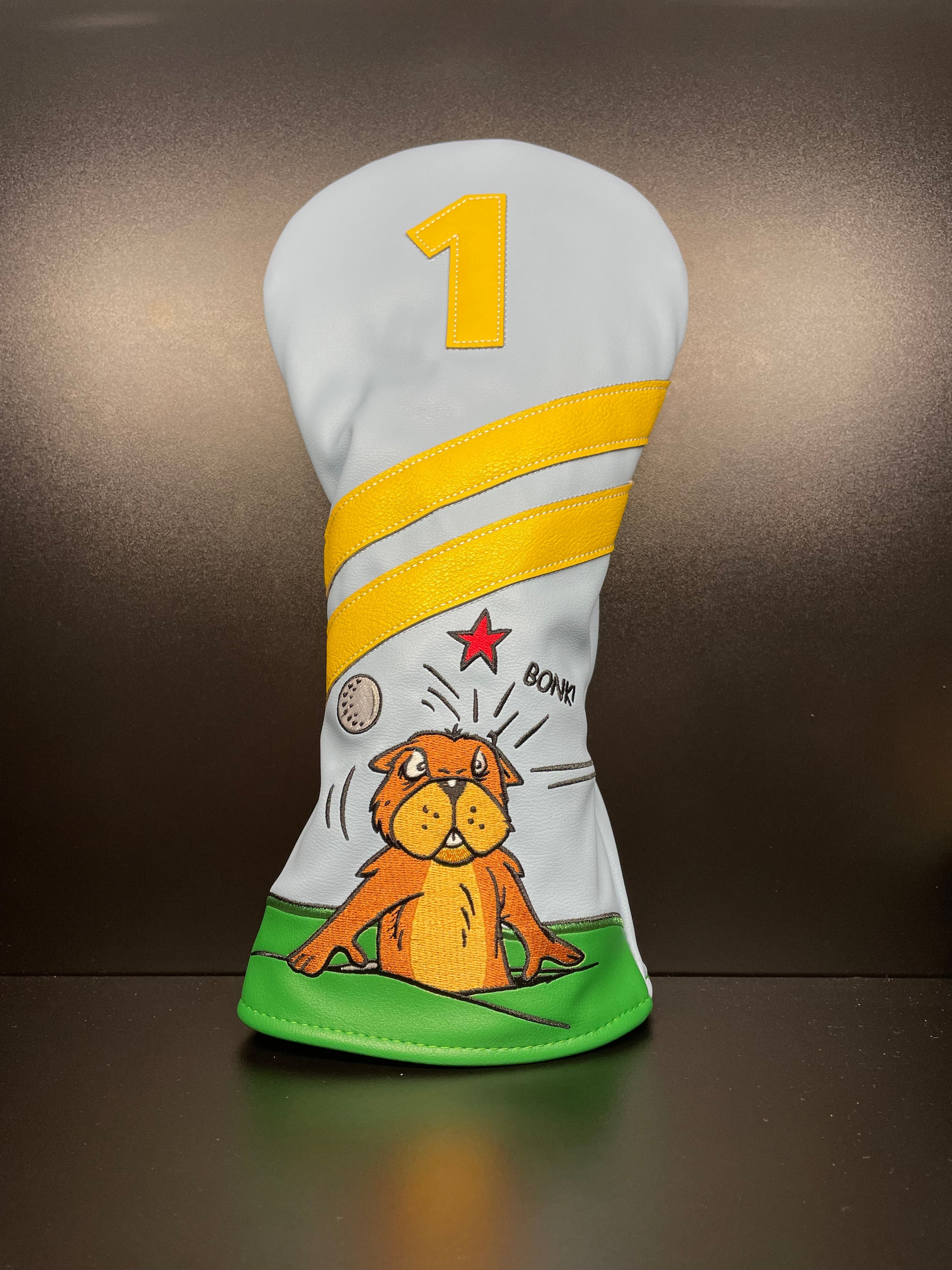 ParWestGolf Bonk Gopher golf club headcover with a playful gopher design for protecting golf clubs.