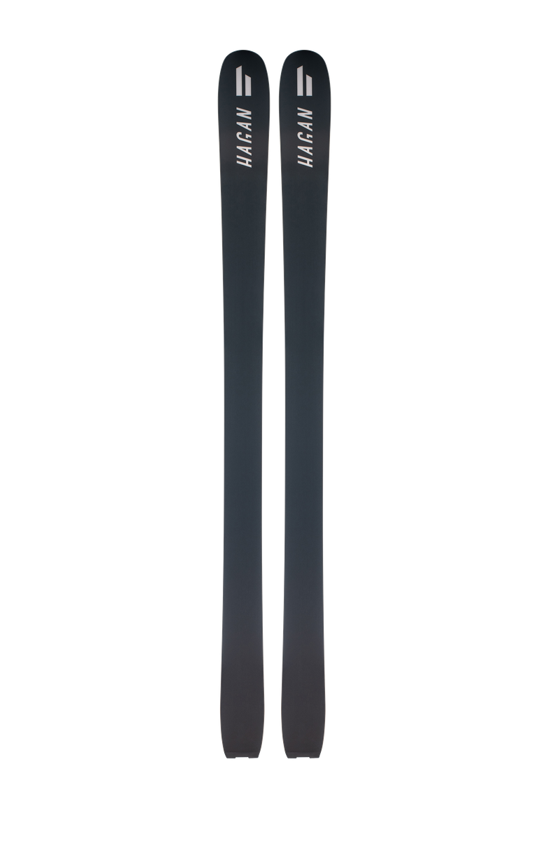 HAGAN Ski Mountaineering Boost 94 POW skis with base and sidewall design, suitable for alpine touring and ski mountaineering.