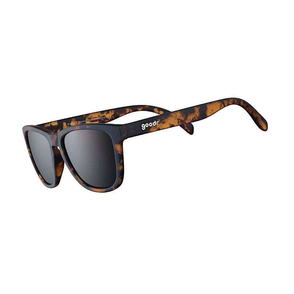 Rare Air Discs Bosley's Basset Hound Dreams OG polarized sunglasses with black frames and dark tinted lenses.